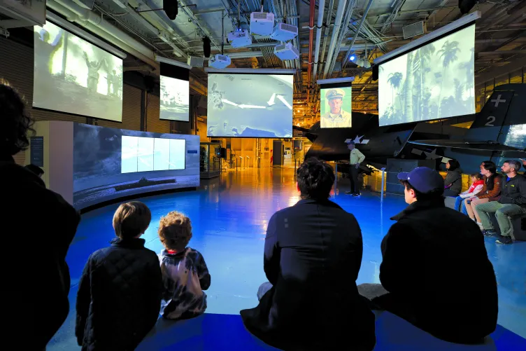 Visitors at the Kamikaze: Beyond the Fire film and exhibition