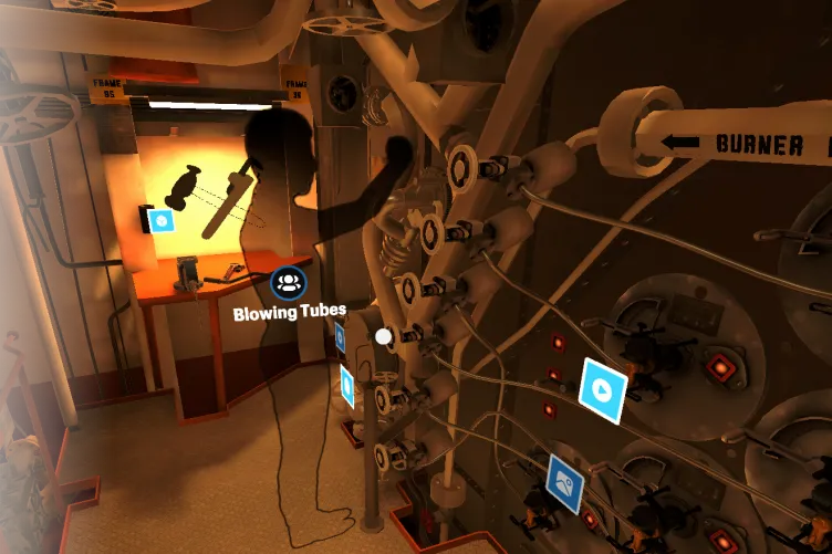 Immersive VR tour of the ship's engine room.