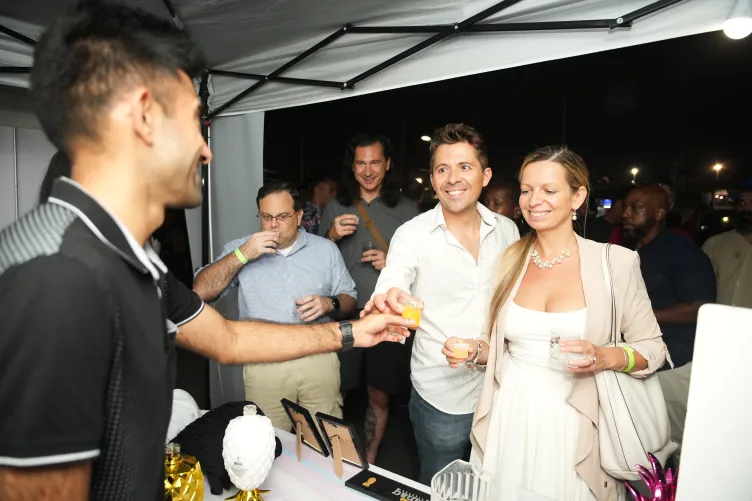 People enjoying Summer Tasting Fest on Pier 86 