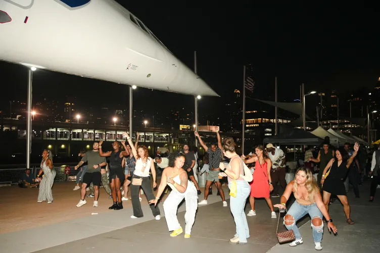 People enjoying Summer Tasting Fest on Pier 86 