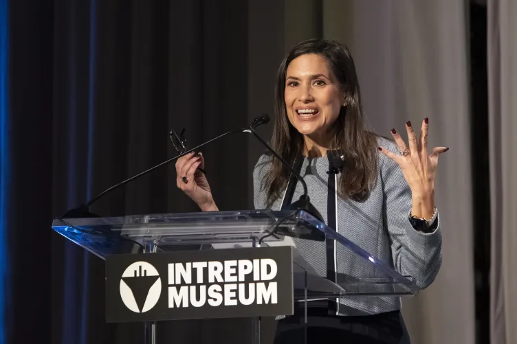 Lynda Baquero speaking at Unstoppable Women 2025