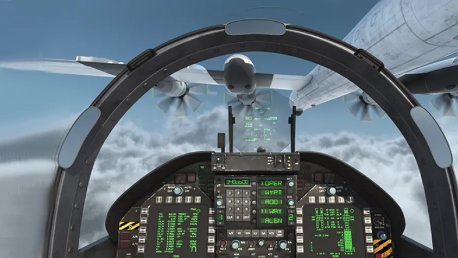 View from the pilot in the Screaming Eagles experience